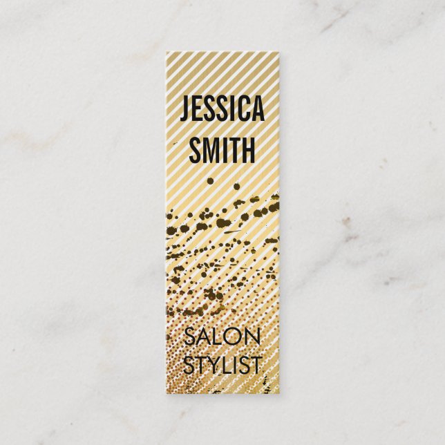 Modernist Expressive Mini Business Card (Front)