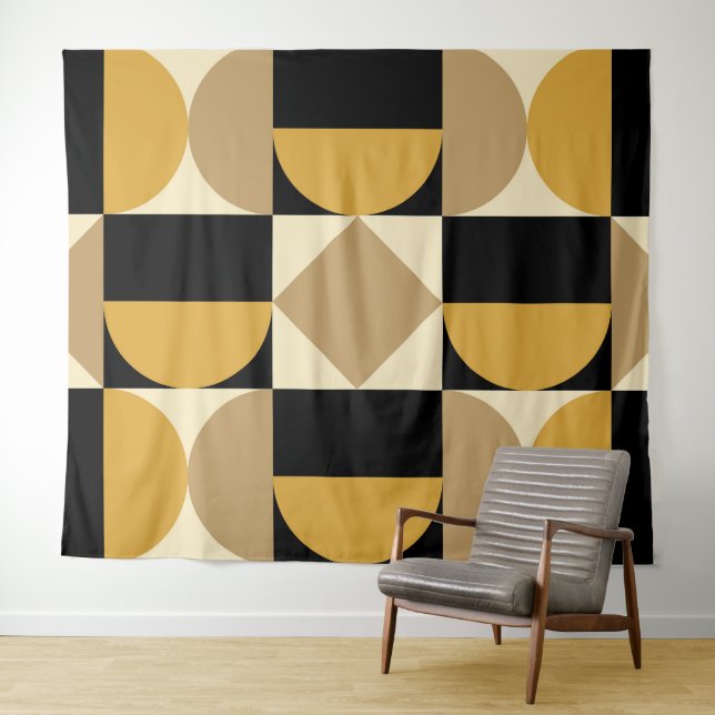 Modernist Geometric Design Tapestry (In Situ (Horizontal))