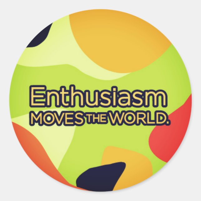 Modernist Organic Enthusiasm Classic Round Sticker (Front)