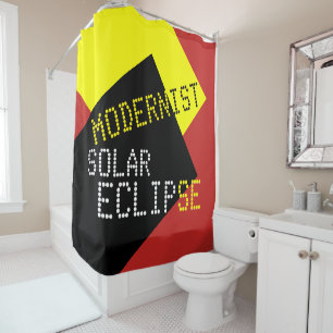 Modernist Solar Eclipse Funny customisable Shower Curtain