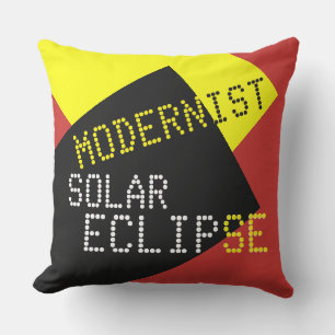 Modernist Solar Eclipse Lazy Funny customisable Outdoor Cushion