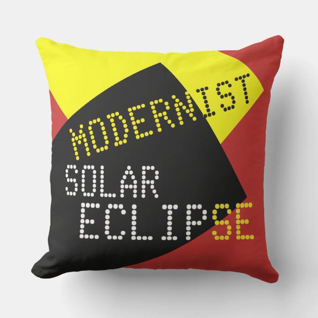 Modernist Solar Eclipse Lazy Funny customisable Outdoor Cushion (Front)