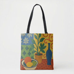 Modernist Still Life with Fruit Painting Tote Bag