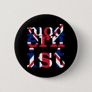 Modernist Union Jack 6 Cm Round Badge