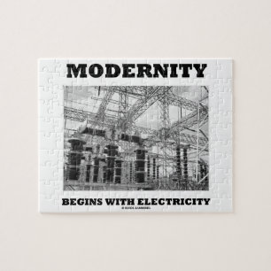 Modernity Begins With Electricity Electrical Wires Jigsaw Puzzle