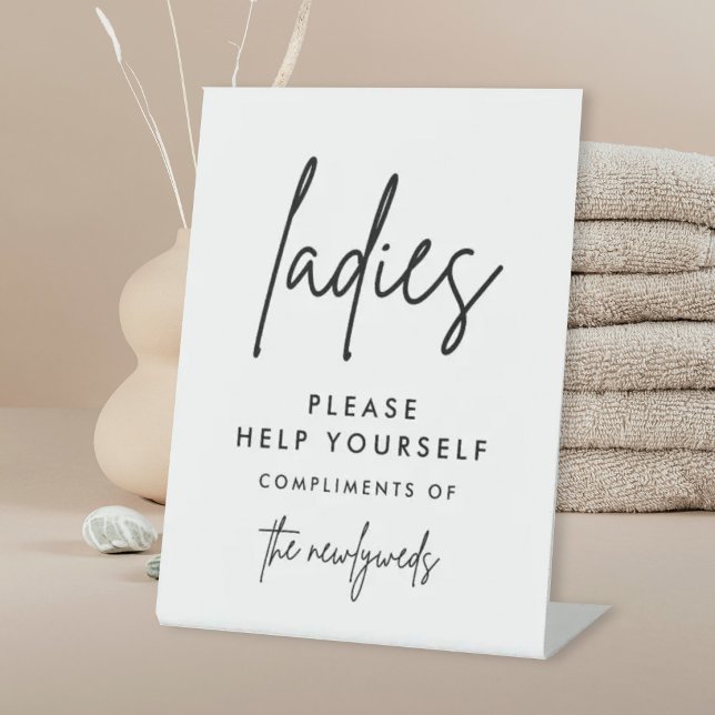 ModernLadies Wedding Bathroom Basket Sign (Creator Uploaded)