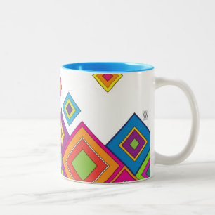 ModernRetro Diamonds Two-Tone Coffee Mug