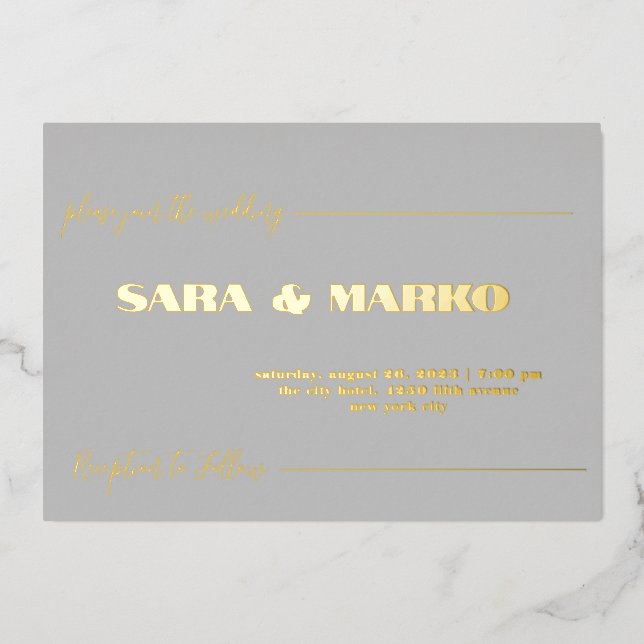ModernTypography | Minimalist Wedding  (Front)