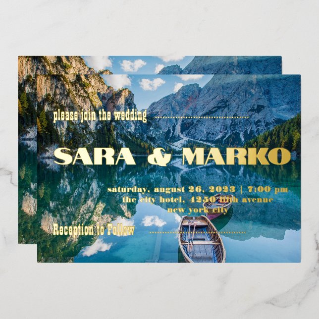 ModernTypography | Mountains Lake (Front/Back)