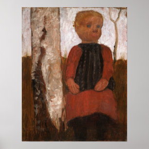 Modersohn-Becker - Child In Red Dress 1905 Poster