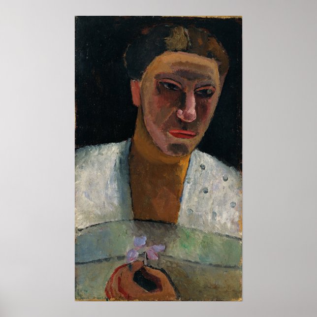Modersohn-Becker - Lee Hoetger With Flower 1906 Poster (Front)