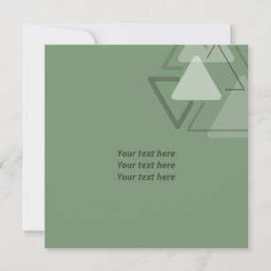Modest Monochrome Geometric Triangles Joke Card