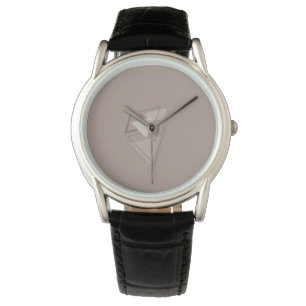 Modest Monochrome Geometric Triangles Joke Watch
