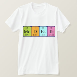 Modeste periodic table name shirt