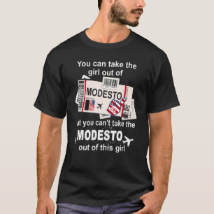 Modesto Boarding Pass  Modesto Girl T-Shirt