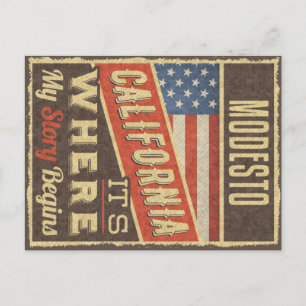 Modesto California Postcard