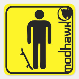 modhawk yellow square sticker