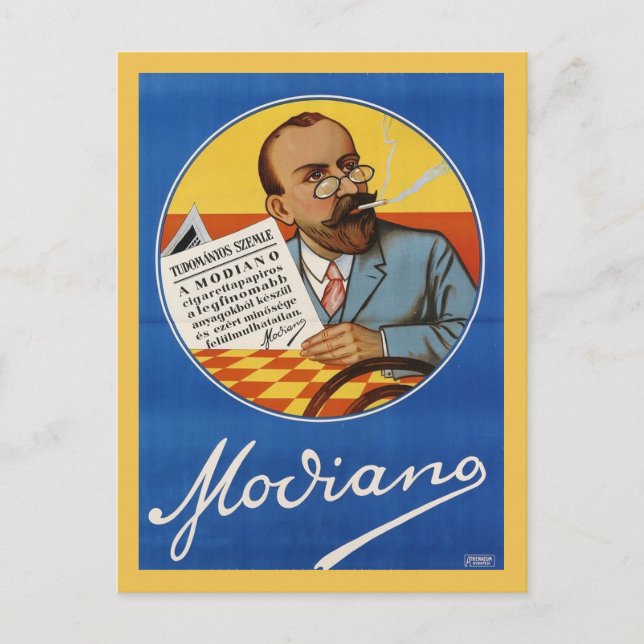 Modiano Cigarette Papers Advert Vintage Postcard (Front)