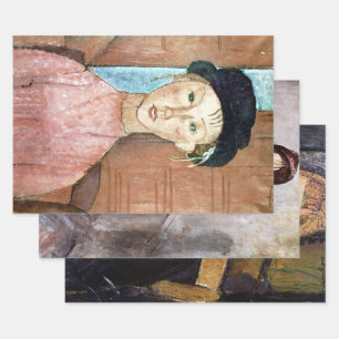 Modigliani Girls Wrapping Paper Sheet