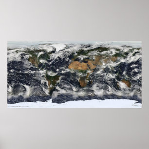 MODIS World Map Poster