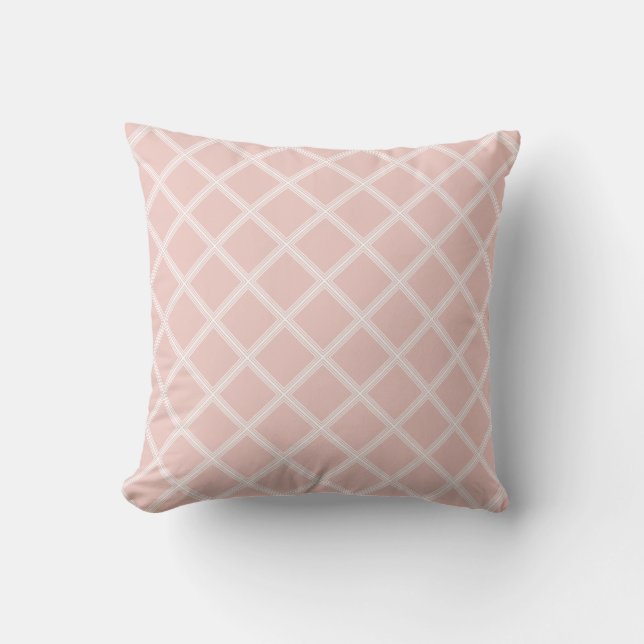 Modish Blush Pink Modern Design Square Template Cushion (Front)