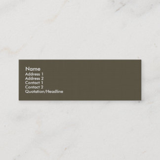 Modish brown leafs on retro purple background mini business card