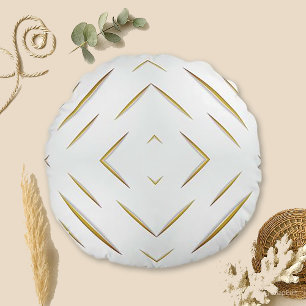 Modish Fabric Slits Round Cushion