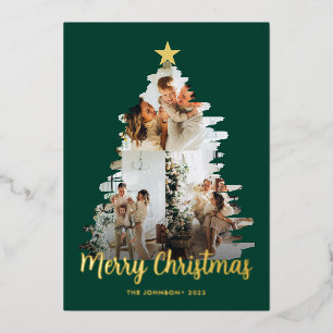 Modish Green Christmas Tree Frame 3 Photo