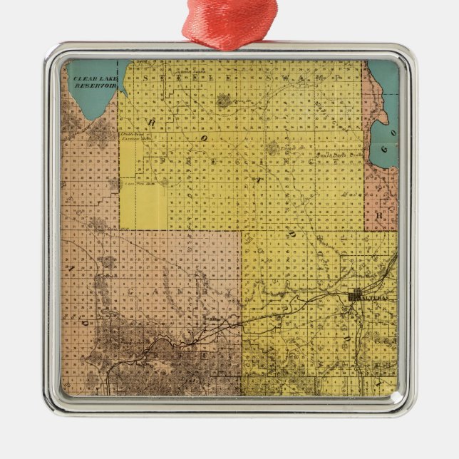 Modoc County, California Metal Tree Decoration (Front)