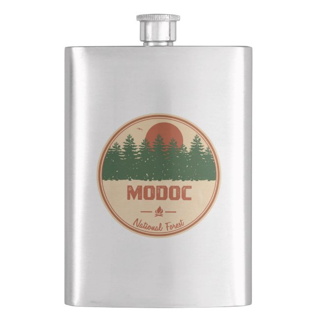 Modoc National Forest Hip Flask (Front)