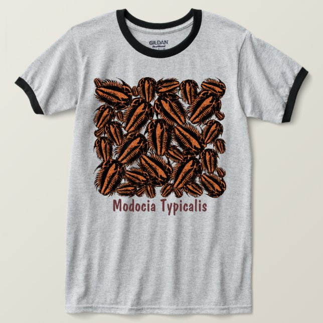 Modocia Typicalis fossil trilobite swarm T-Shirt (Design Front)