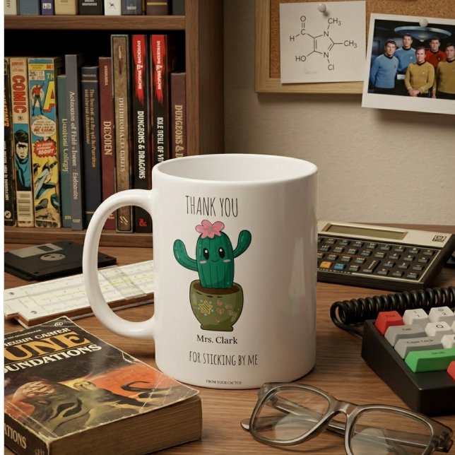 Modren Aesthetic Cactus Minimal Teacher Gift Coffee Mug (Creator Uploaded)