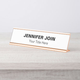 Modren black and white Desk Name Plate