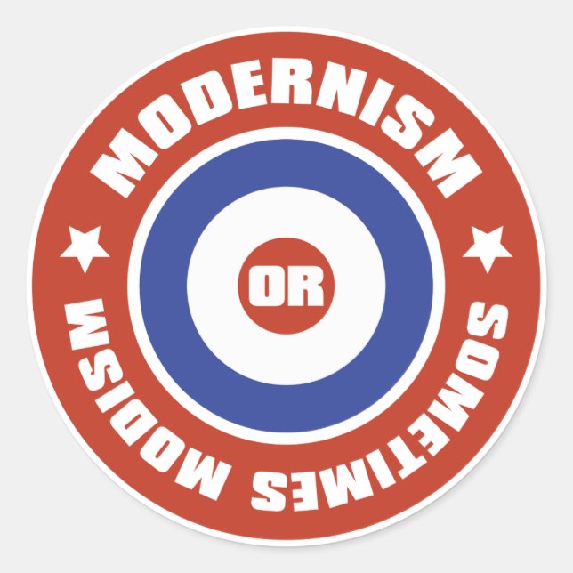 Mods Classic Round Sticker (Front)