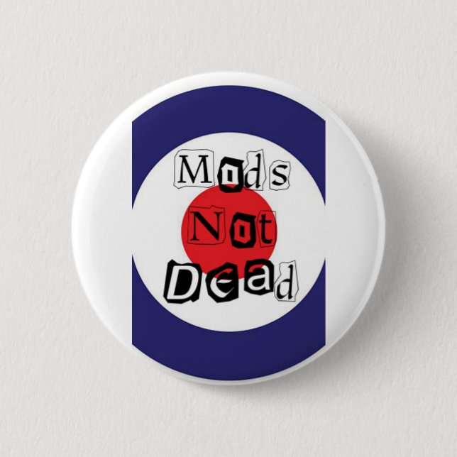 Mods Not Dead 6 Cm Round Badge (Front)
