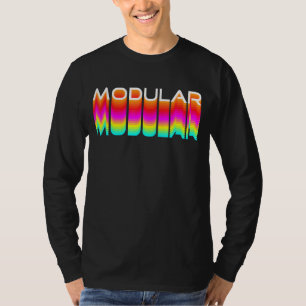 Modular  80s Retro Analogue Synthwave Modular Synt T-Shirt