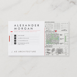 Modular Grid System Architect Business Card
