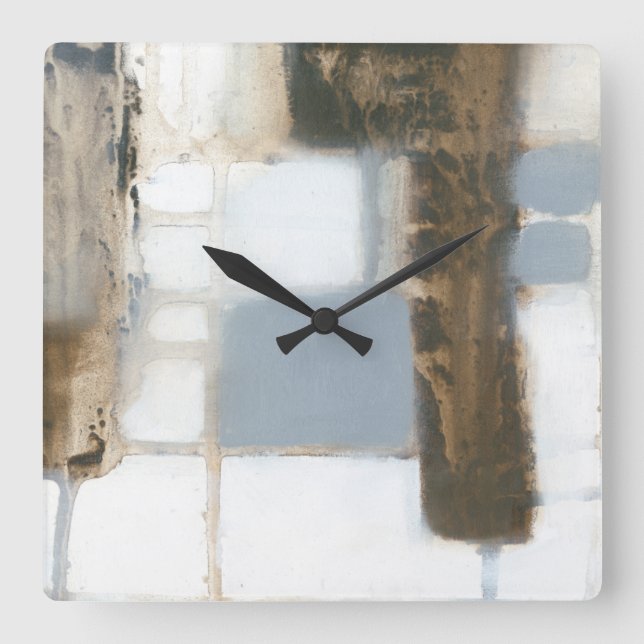 Modular Layout II Square Wall Clock (Front)