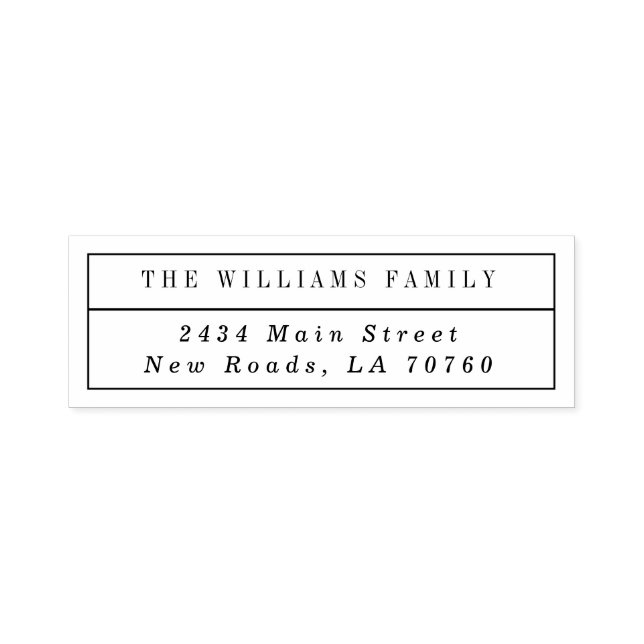 Modular Modern Custom Name Self-inking Stamp (Design)