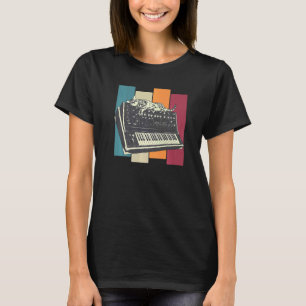 Modular Synthesizer Keyboard Synth Cat T-Shirt