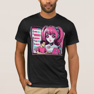 Moe 萌え I Love Chatbots Ai Robots Futuristic Design T-Shirt