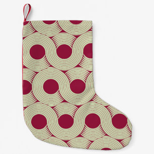 Moebius Stripe: Infinite Red-Green Tile Small Christmas Stocking