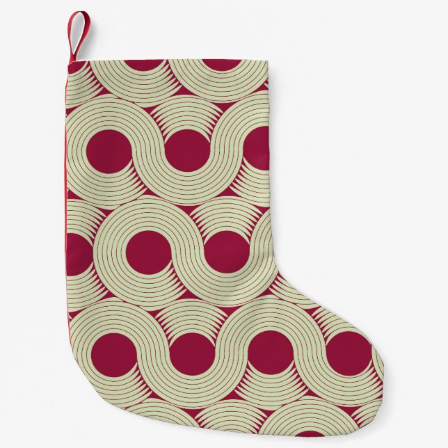 Moebius Stripe: Infinite Red-Green Tile Small Christmas Stocking (Front)