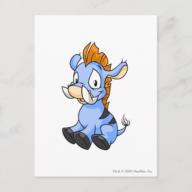 Moehog Blue Postcard (Front)