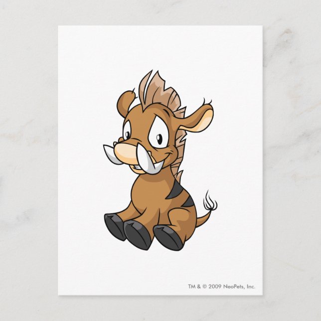 Moehog Brown Postcard (Front)