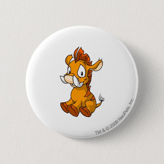 Moehog Orange 6 Cm Round Badge (Front)