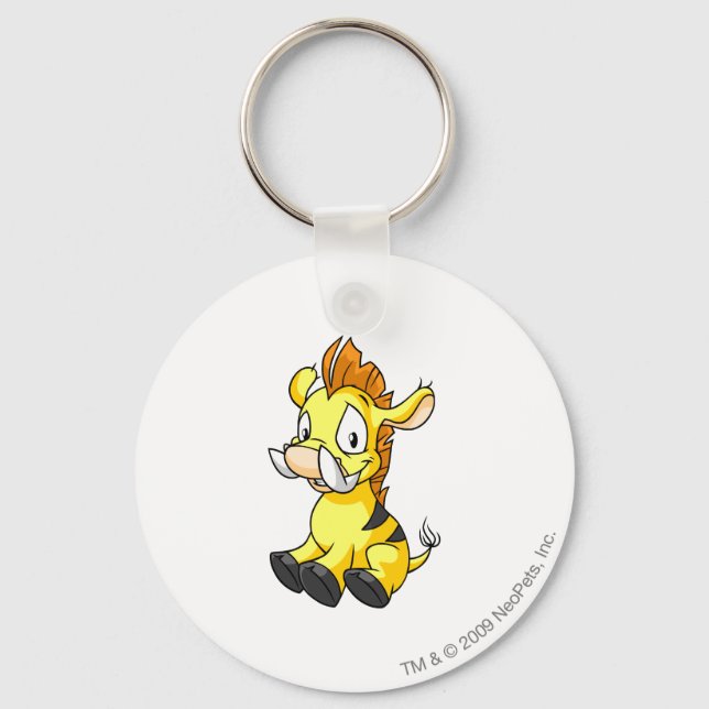 Moehog Yellow Key Ring (Front)