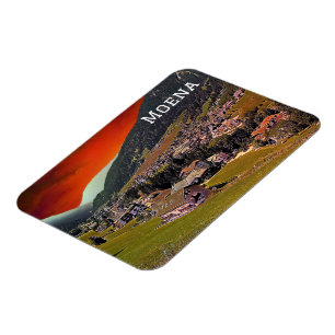 MOENA panorama in Trentino, Italy Magnet