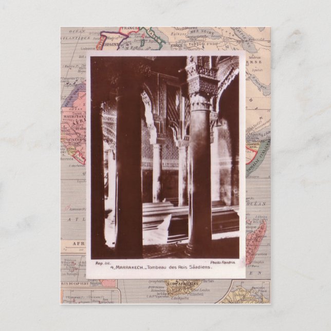 Moeocco, Marrakesh, mediaeval tombs Postcard (Front)