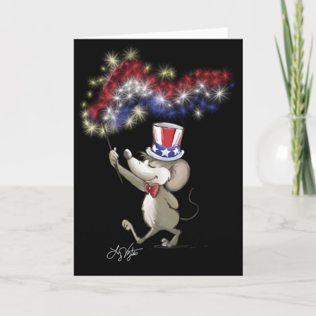 Moe's Happy 4th of July Night Blank Card (Front)